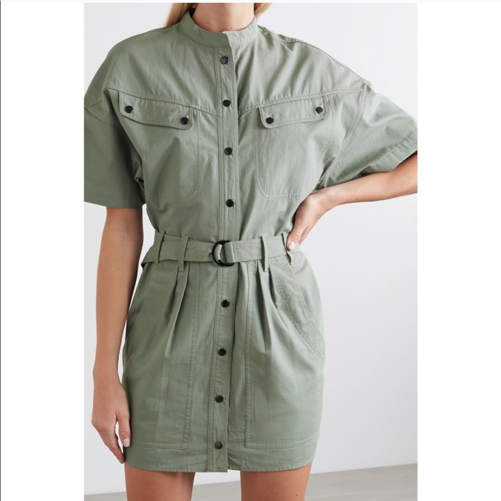 Isabel Marant | Zolina belted cotton mini dress